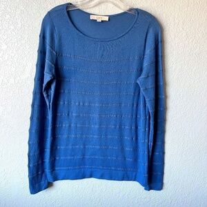 Ann Taylor LOFT size M striped knit long sleeve sweater